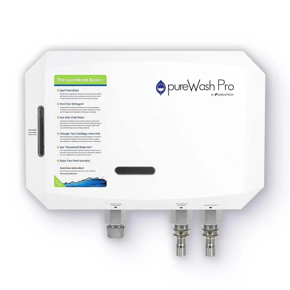 pureWash Pro X2 Detergent-Less Laundry System-Ozone Generator for Washing Machines