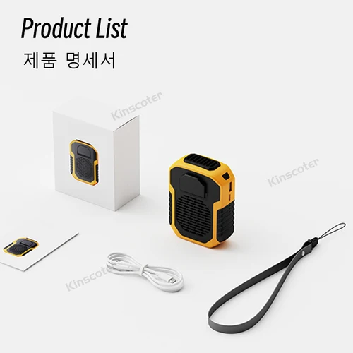 Kinscoter-매달린 목/허리 선풍기, 6000mAh, USB 미니, 휴대용 충전식 선풍기, 야외, 캠핑, 하이킹, 등산, 러닝, 스포츠용 6