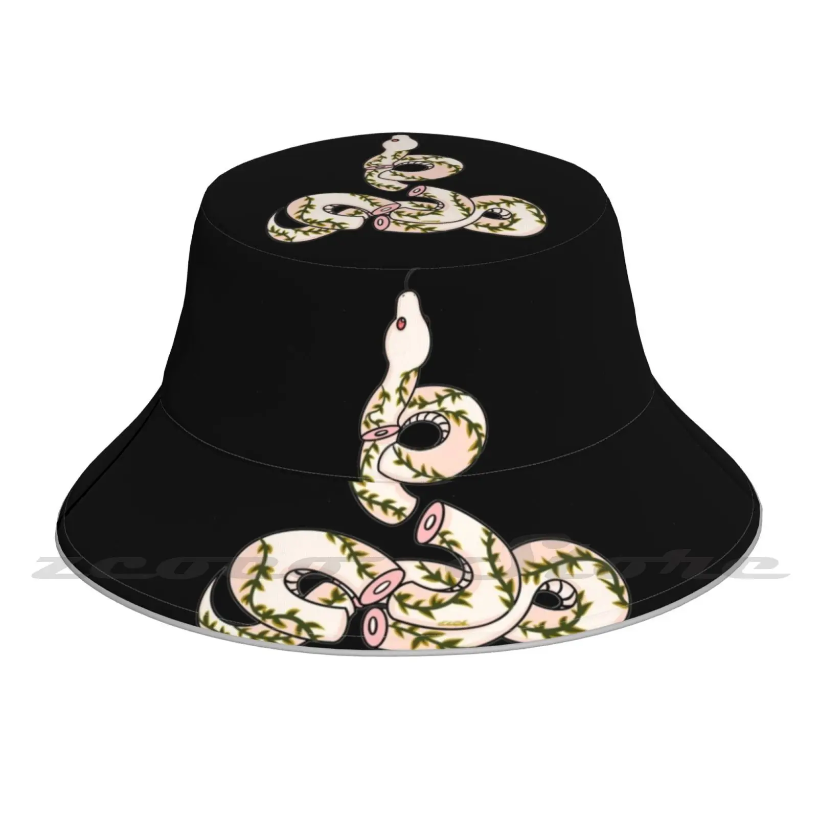 

Light Split Cap Diy Foldable Sunshade Fashion Leisure Bucket Hat Reptile Southside Serpents Skin Snakeskin Viper Ball Python