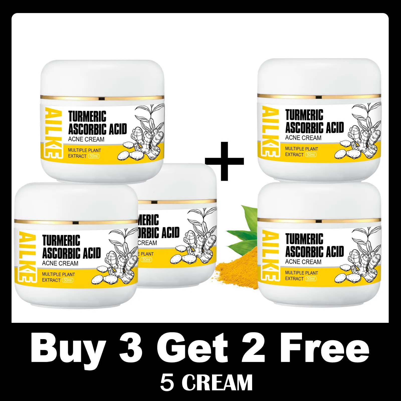 AILKE Organic Turmeric Radiance and Clarity Skin Care Set