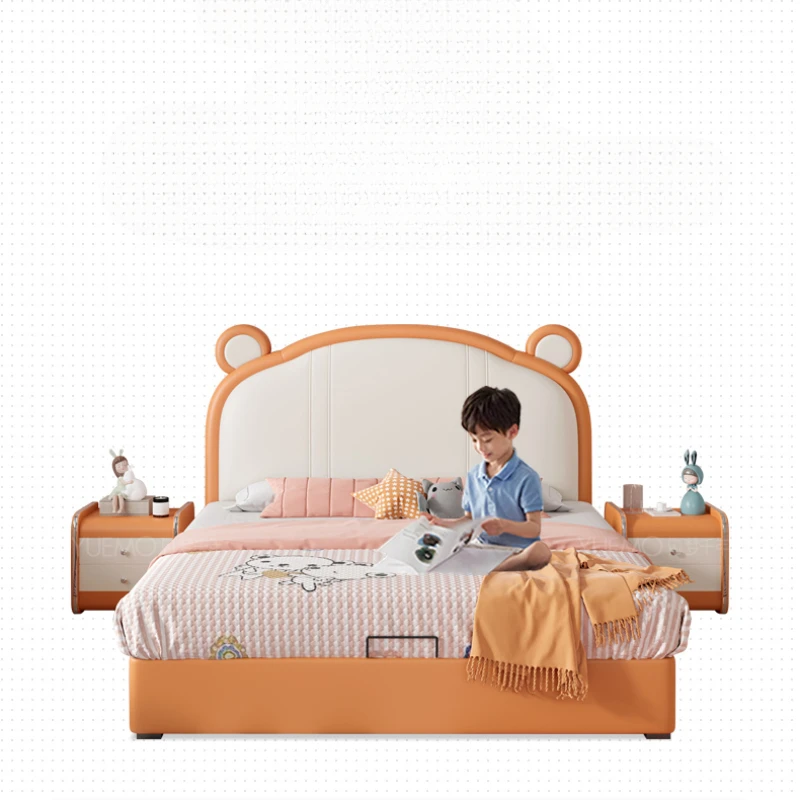 Animal Shape Childrens Bed Girls Modern Comferter Queen Bed Princess Loft Camas De Dormitorio Bedroom Set 5