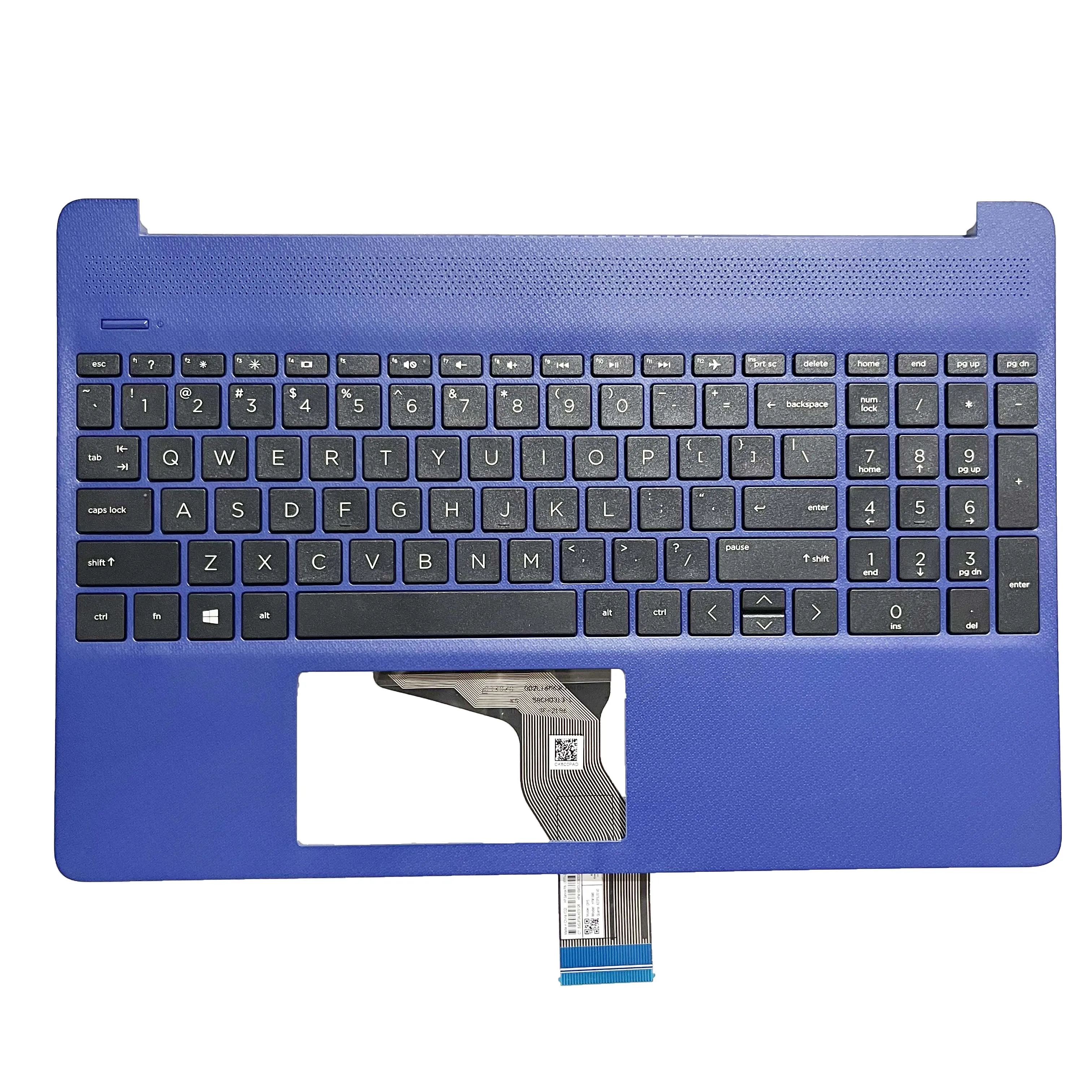 Original Novo Teclado dos Eua para hp 15-ef 15s-eq 15-dy 15s-fq Portátil Apoio de Mãos Superior Capa Case Retroiluminado L63578001 L63579-001 - Imagem 2