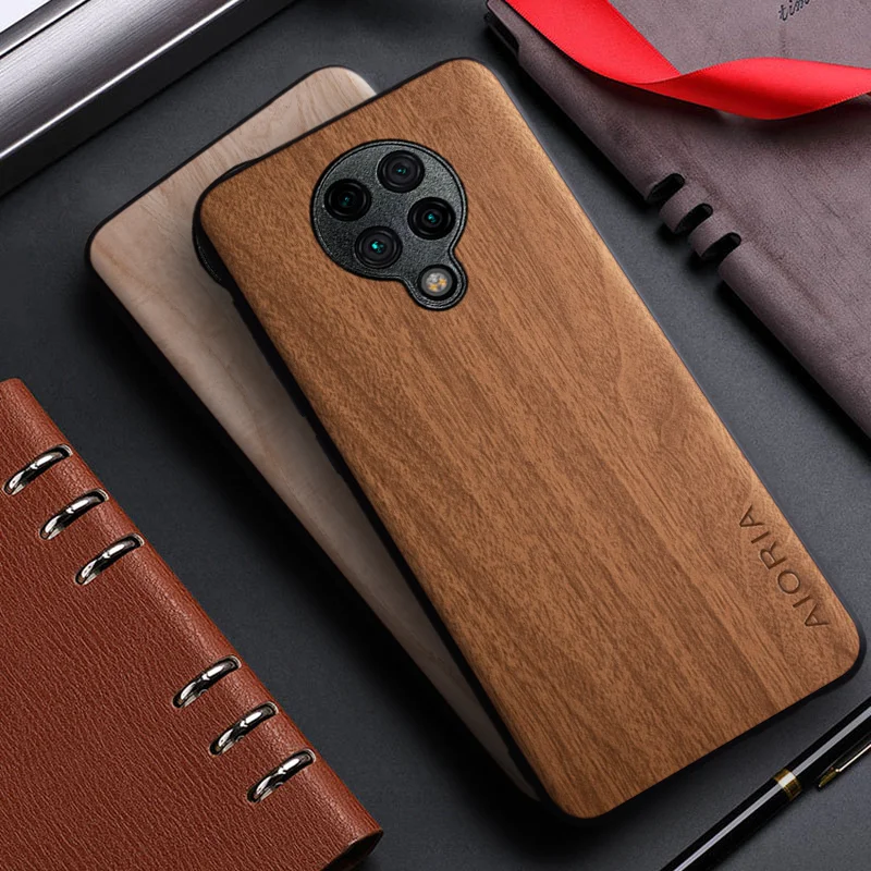Bamboo Wood Pattern Leather Back Case