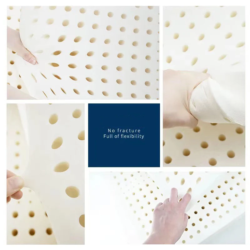 100% Thailand natural latex mattress with cover natural rubber pure mattress 1.5m/1.8m bed thickened home dormitory cushion mats - Image 5