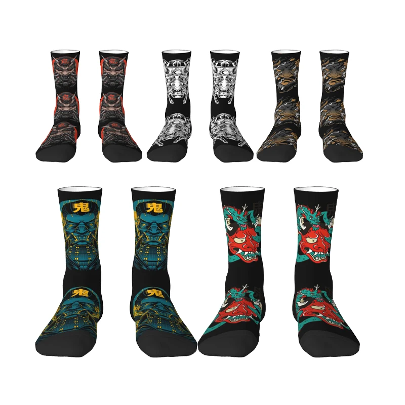 Oni Irezumi ( Red Version ) - Japanese Tattoo Style Adult Socks Unisex Socks,Men Socks Women Socks mbappe printed adult fleece hoodie set autumn and winter sweatshirt pants 2 piece sportswear suit for men and women