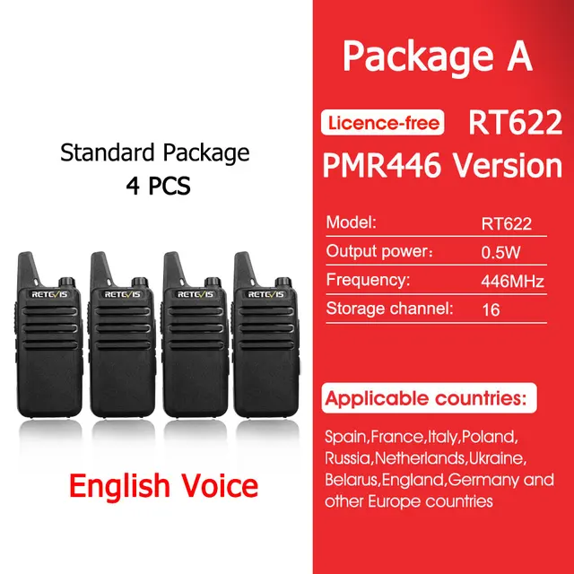 Retevis RT622 Walkie Talkie Walkie Talkie Professionali Con - Foto 5