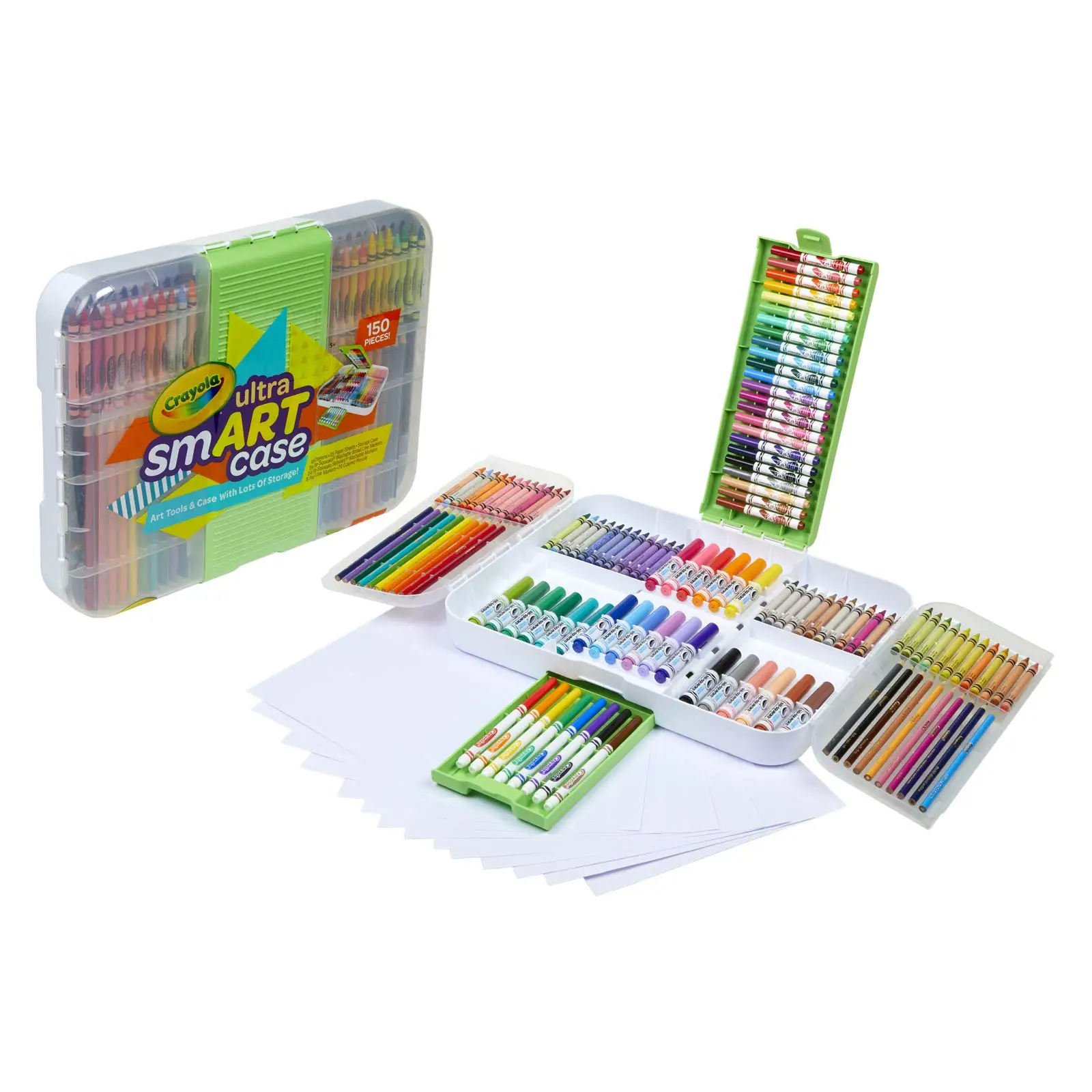 CRAYOLA Smart Case Next Generation150Piece Art Set for Kids Gift Box 04-0619