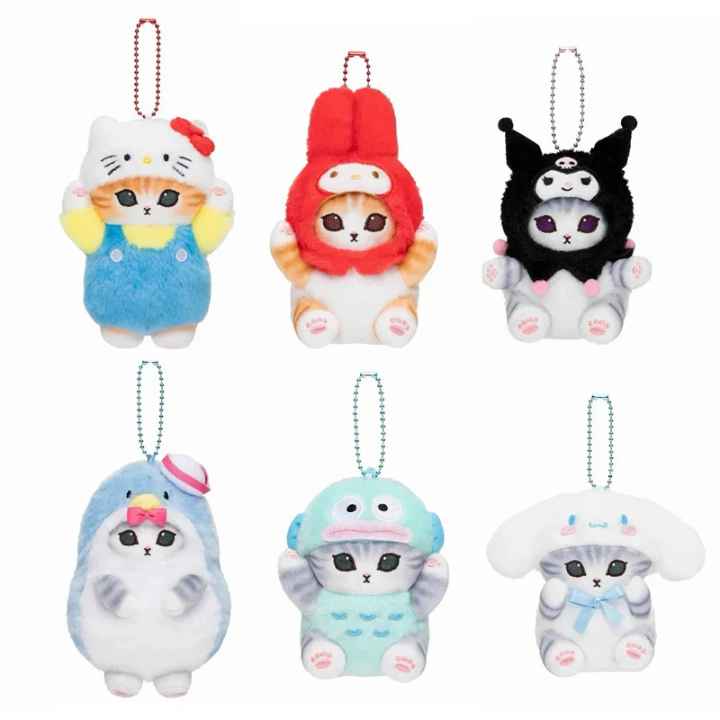 12cm kawaii mofusand cross dressing sanrio hello kitty kuromi hanyodon
