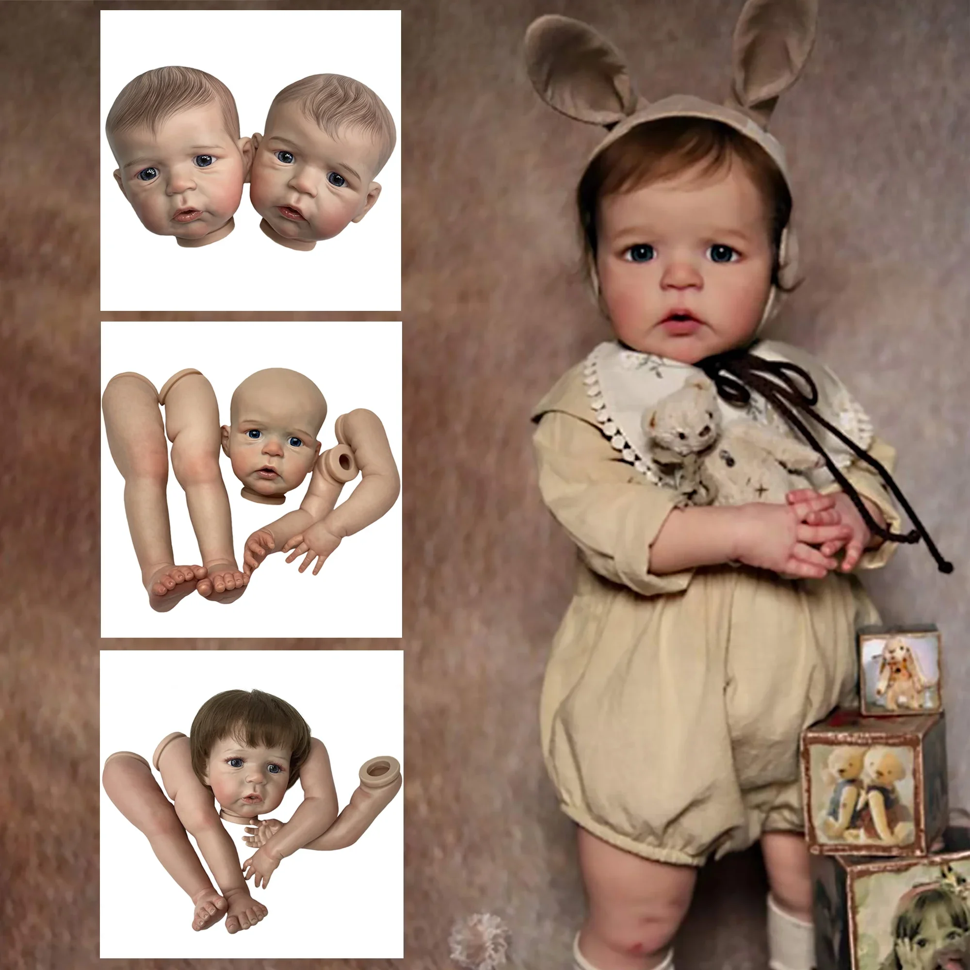 

OtardDoll 66CM Sandie Painted/Unpainted Reborn Doll kits Handmade Bebe Reborn Doll Parts Toy Kit Reborn