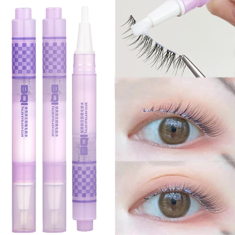 

Press Type Clear False Eyelash Glue Pen Portable Quick Dry Long Lasting Waterproof Adhesive Eyelash Extension Glue Makeup Tool