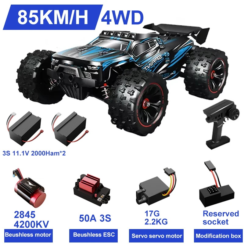 1:16 85KM/H Or 50KM/H 4WD RC Car With LED Remote Control