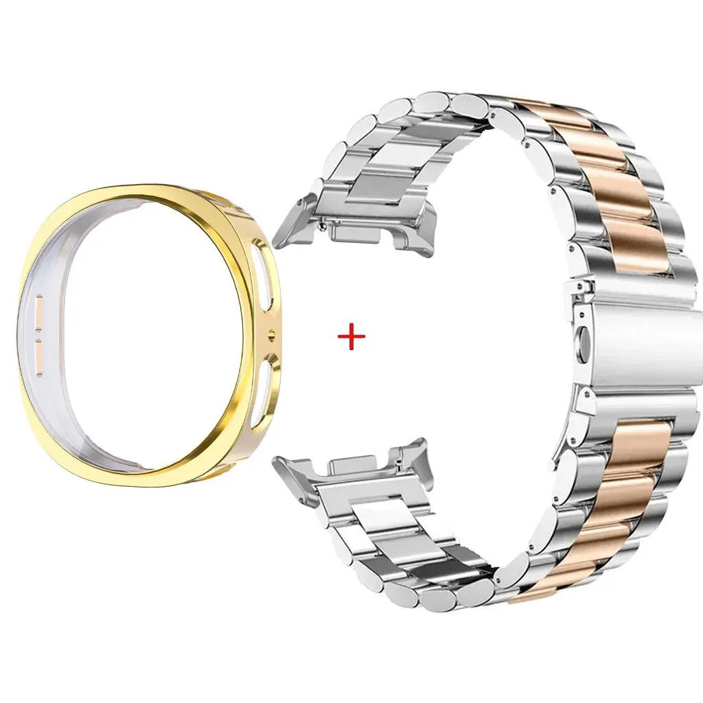Luxury Stainless Steel Metal Strap with Full Coverage Case - Premium Bracelet Accessory