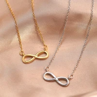 DGIDDK – collier avec pendentif symbole infini en acier inoxydable pour femmes, 8 personnages, adapté à un usage quotidien, chaîne de clavicule, bijoux 6