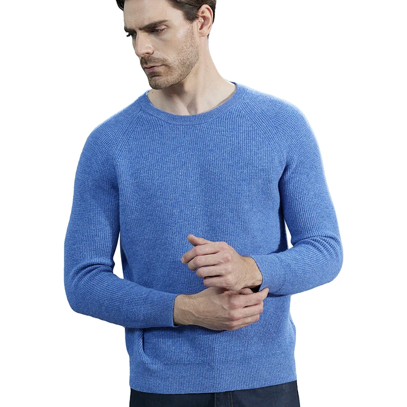 Men Knitted Sweaters Cashmere Sweater 100% Merino Wool O-Neck Long-Sleeve Thick Black Pullover Winter Fall Male Jumpers Clothing 2