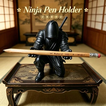 Japanese Ninja Pencil Holder 3D Printed Samurai Brush Pen Stand Office Desk Stationery Organizer Rack School Decor Supplies Gift 1