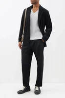 Miyake Pleated Men Trousers Baggy Straight Pants Fashion Casual Pants Japanese Style Miyake Pleated Pants 2