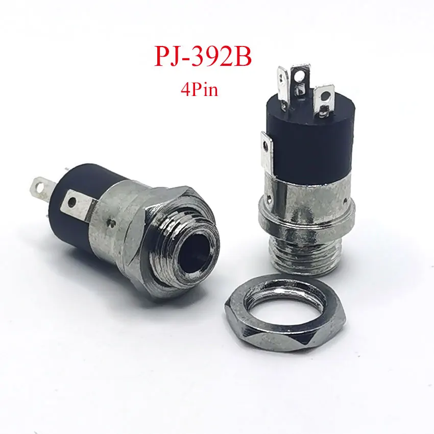 ouvido jack 3p 4p vertical duplo canal conector 392 31640