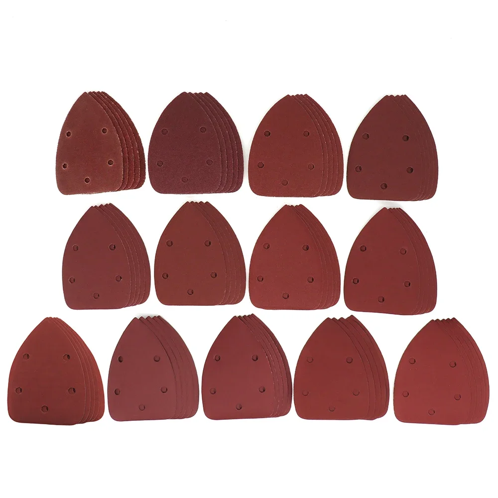 Sandpaper Set 25pcs Self-adhesive Sandpaper Triangle Sander Sand Paper Hook Loop Sandpaper Disc Abrasive Tools For Polishing Grit 40-1000