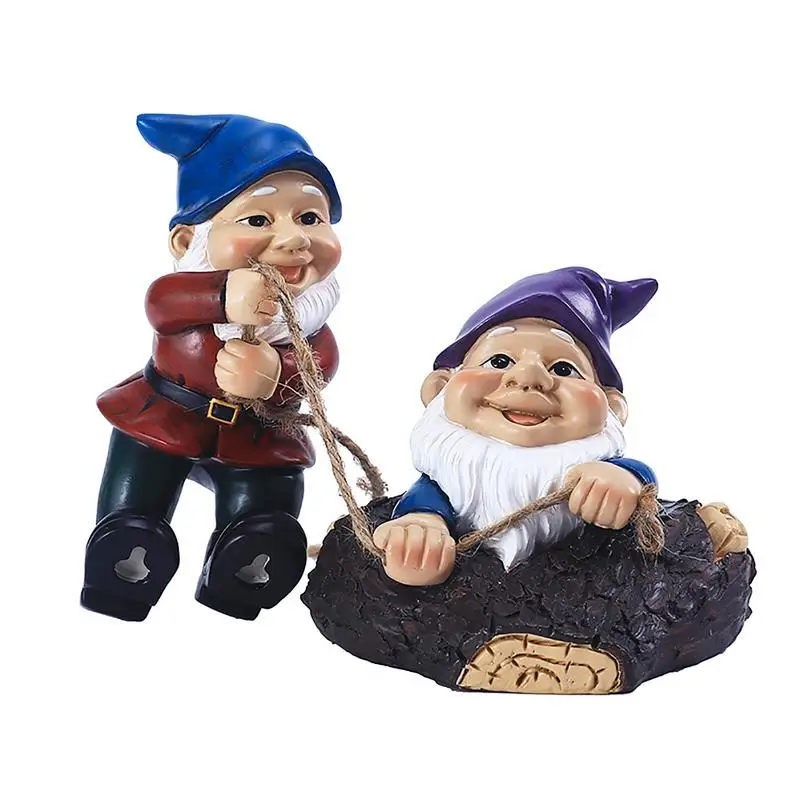 

Climbing Gnomes For Tree Garden Gnomes Outdoor Tree Decor Outdoor Tree Stump Decorations Cute Funny Gnomes Climbing On Branche