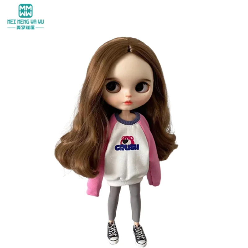 28-30cm Blyth Azone OB22 OB24 Doll Clothes Fashion Denim jacket jersey sweatshirt Leggings