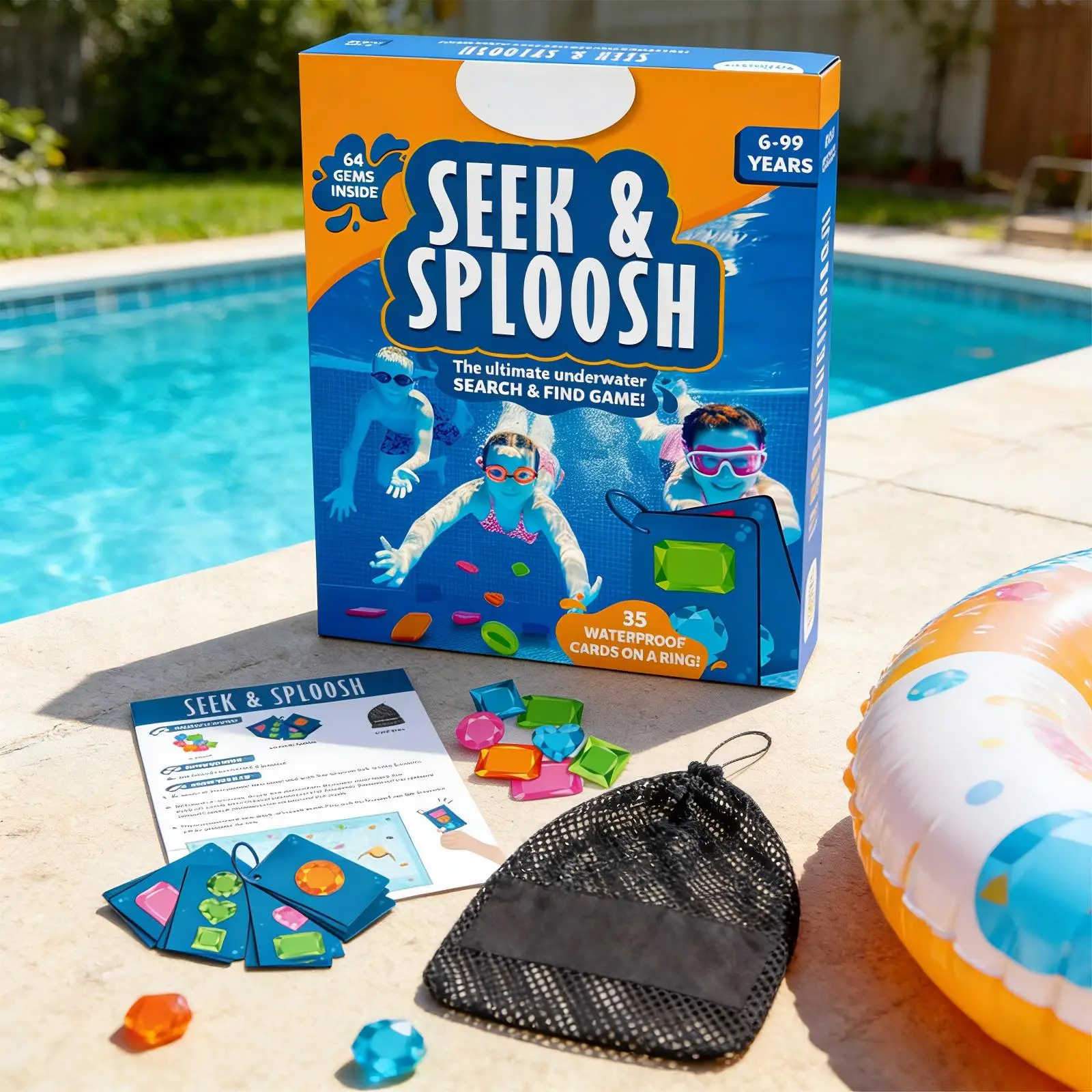 Set di 1/2/3/5 giocattoli estivi per immersioni in piscina, set di gemme sottomarine colorate, gioco interattivo di apprendimento per bambini, attività all'aperto_voghion.com