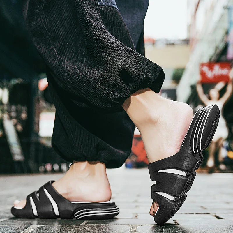 Slip Slippers for Men Non-Slip Slipper for Indoor Outdoor Slip Comfy With Thick Sole Soft Foam Sliders_voghion.com
