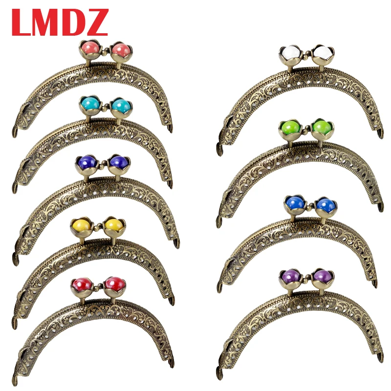 

LMDZ 1PCS 8.5cm Handbag Accessories Metal Purse Frame Making Coin Kiss Clasp Lock for Clutch Bag Bronze Tone Bags Hardware