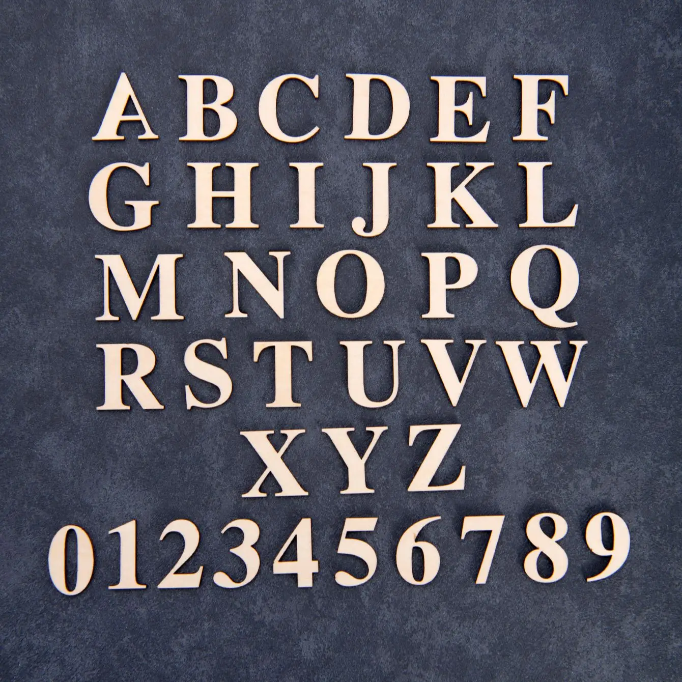 Wood Letters, A-Z Wooden Alphabet , 1-9 Digit，3mm Plywood Laser Cut ...