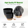 Large Self Watering Pots, 12/10/9 Plastic Planters with High Drainage Holes and Deep Reservoir 5