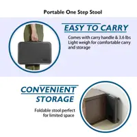 One Step Stool Lightweight Portable Folding Small Step Ladder with Handgrip Non-Slip Mobility Stepping Stool 5