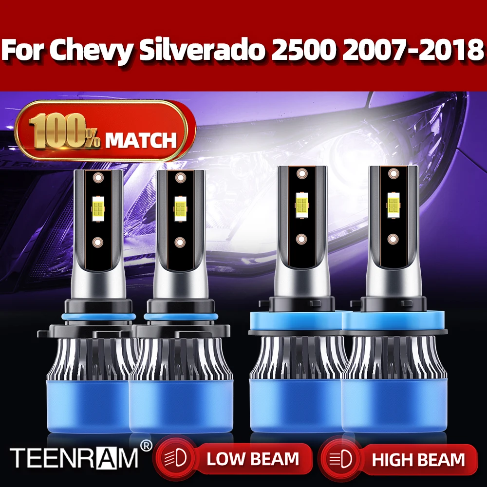 

LED Car Headlight Bulbs 40000LM 240W CSP Chips Auto Lamps 12V 6000K For Chevy Silverado 2500 2007-2013 2014 2015 2016 2017 2018