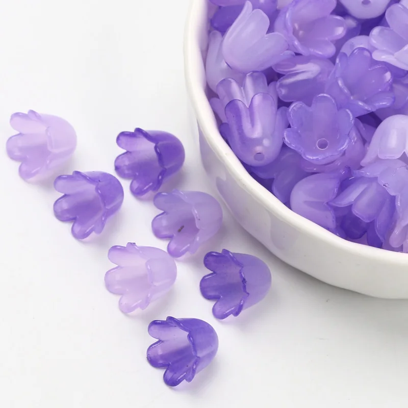 Lot De 100 Perles En Acrylique En Forme De Fleur De Cerisier