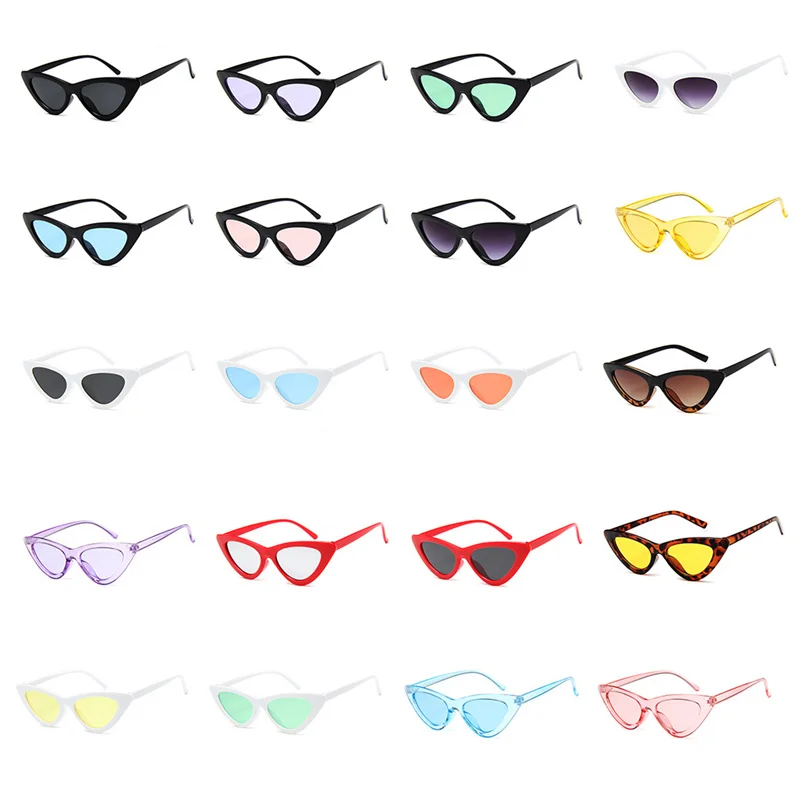 

20 Colors Classic Women Eyepiece Female Cateye Glasses Men Plastic Legs Eyewear Ladies Cat Eye Eyeglasses Male Mirror Lens