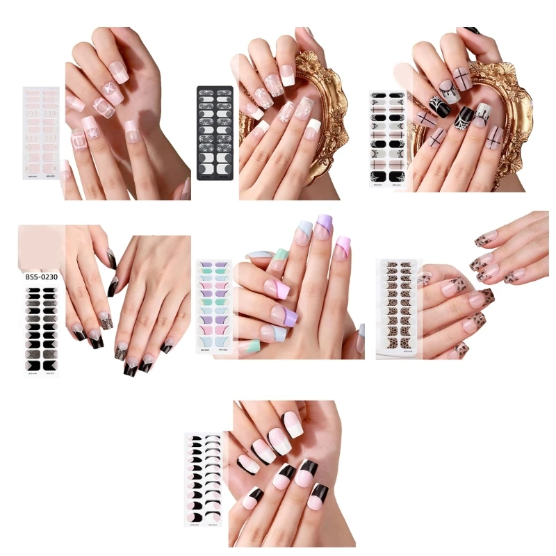 

20 Pcs Gel Sticker Long Lasting Gel Wraps with Soft Glossy Gel Finish