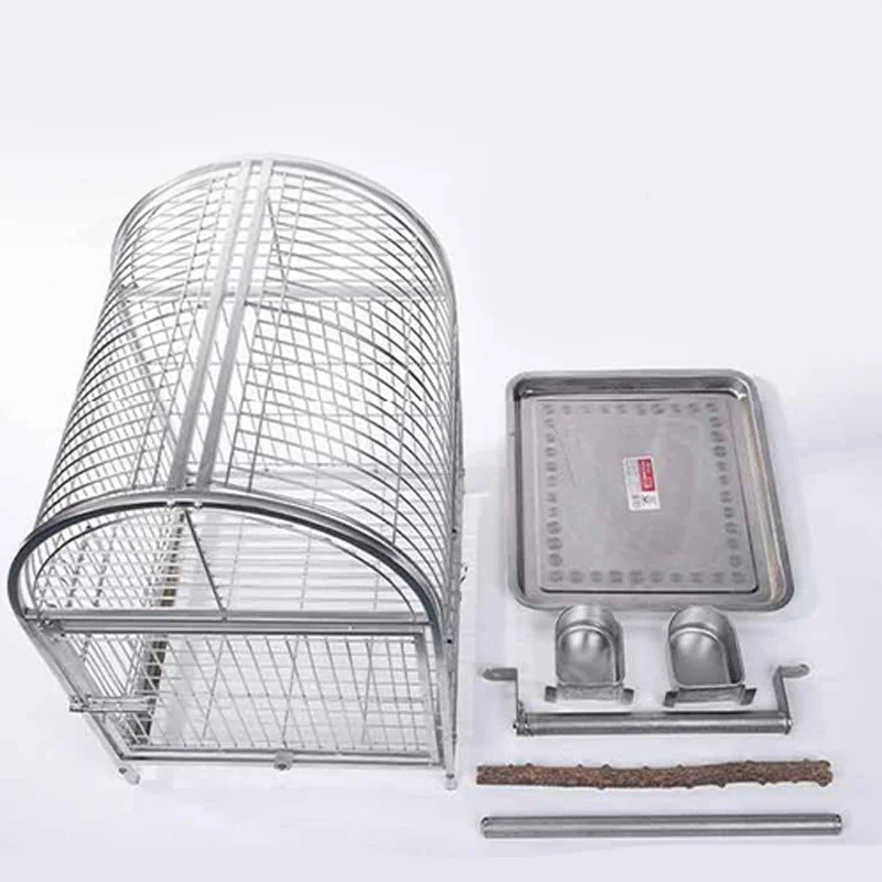 Outdoor Bird Cage Parrot Carrying Hanging Playground Stainless Steel Bird Cage Transport Shelter Garden