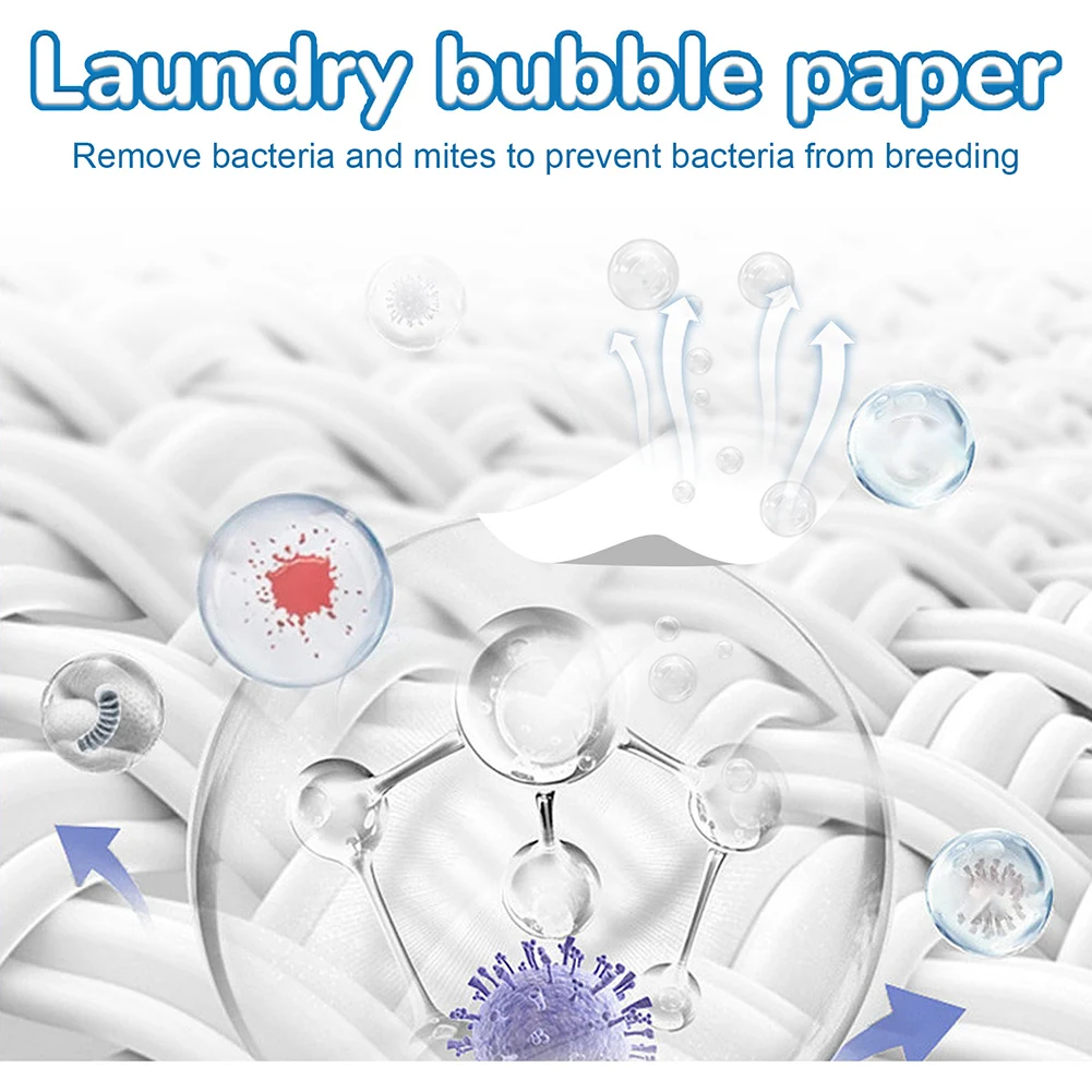 30/60pcs Laundry Detergent Sheets Concentrated Laundry Soap Sheets Decontamination Deep Cleaning for Children Clothes Bra
