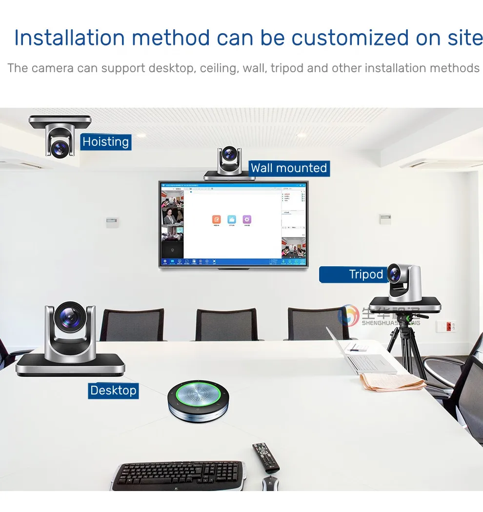 HCSTVCON Video Conference Camera NEW PTZ Camera Live Streaming 20X with HDMI SDI LAN USB for Church Business Meeting