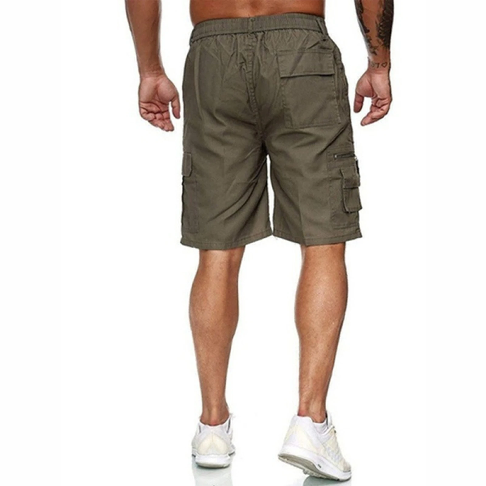 Customized New Fashion Trending Brand Printed Short Pants Mens Cargo Shorts Casual Loose Drawstring Shorts 7 Colors 