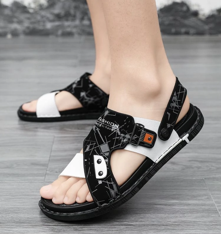 Men's Soft Open Toe Platform Sandals For Beach_voghion.com