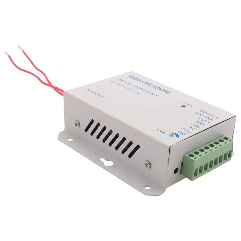 B14C 액세스 제어 전원 공급 장치 변압기 도어 시스템 어댑터 AC110-240V 컨버터 시스템 기계 흰색 DC12V 3A