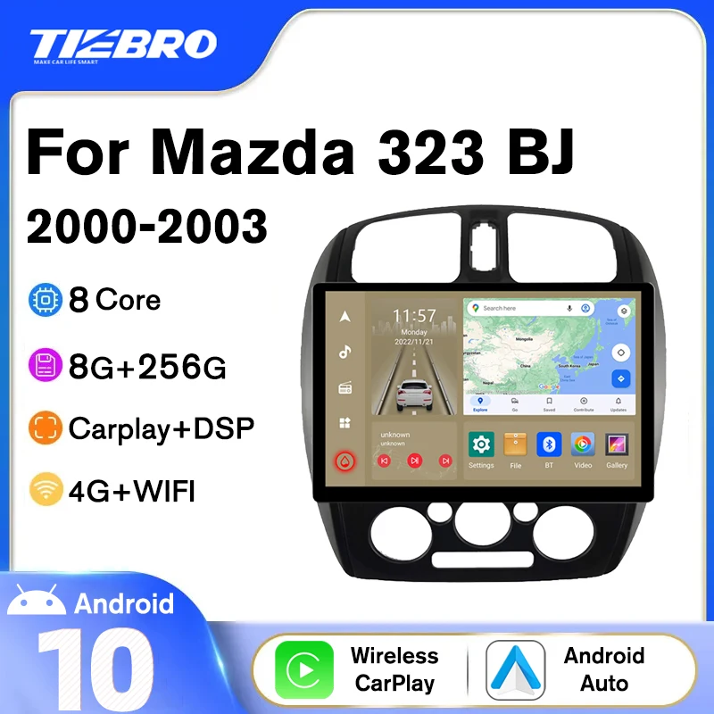 

Tiebro 13'' Car Radio For Mazda 323 BJ 2000-2003 Navigation GPS 1920*1200P Carplay Auto Audio Stereo Multimedia Player Android10