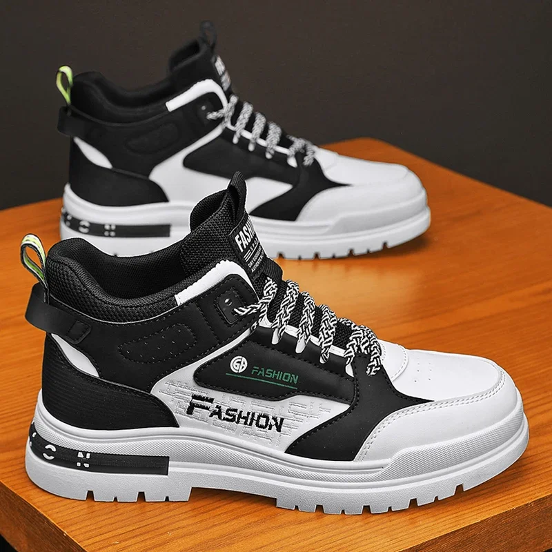 Spring Autumn sports style breathable comfortable high-top MEN'S handsome sneakers male outdoors platform casual running shoes 5