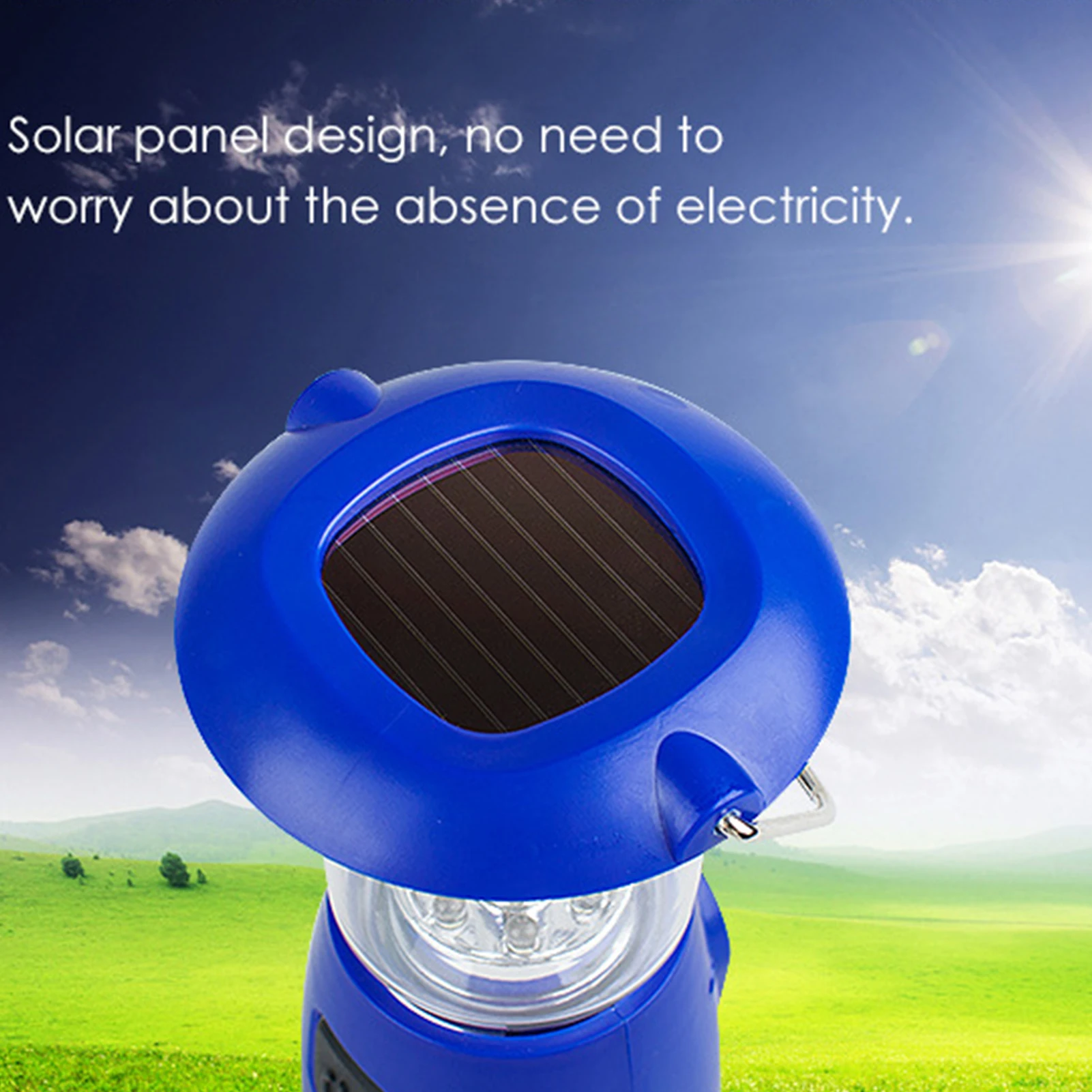 Hand-Up Crank Dynamos Solar Lantern 6 LED Solar Operated LED Camping Lamp Portable Hand Crank Dynamos Tent Lamp/Horse Lights