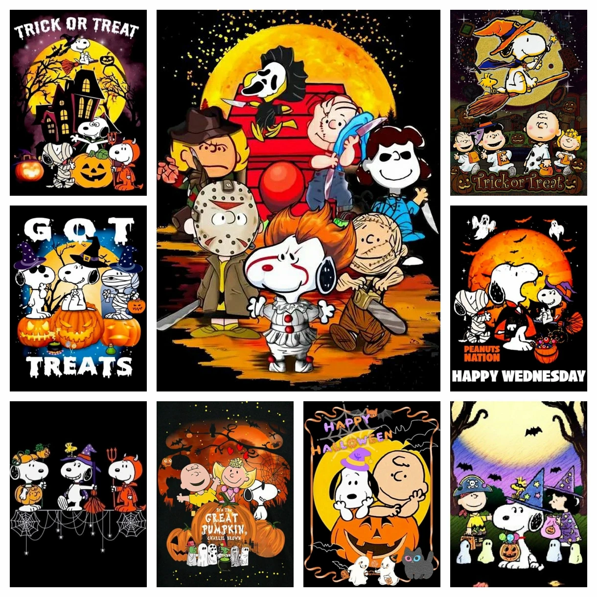 Cute Snoopy Cute Happy Halloween Images: The Ultimate 5D Diamond Painting  for Cozy, Spooky Season Joy, image size:1220x1220