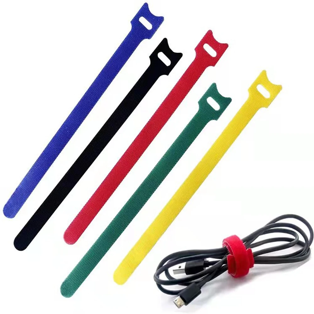 Cable Ties Releasable Wire Organizer Black 15 20 25 30cm Nylon