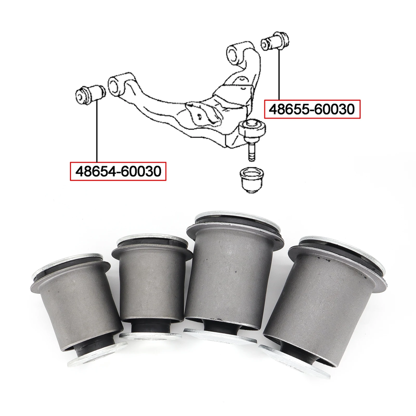 4PCCarFrontLowerControlArmBushingForToyota4RunnerLandCruiser