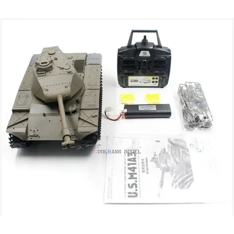Henglong 3839-1 Simulation Track Model Remote Multifunctional Main Battle Competition Light Combat Tank Children's Control Toy 6