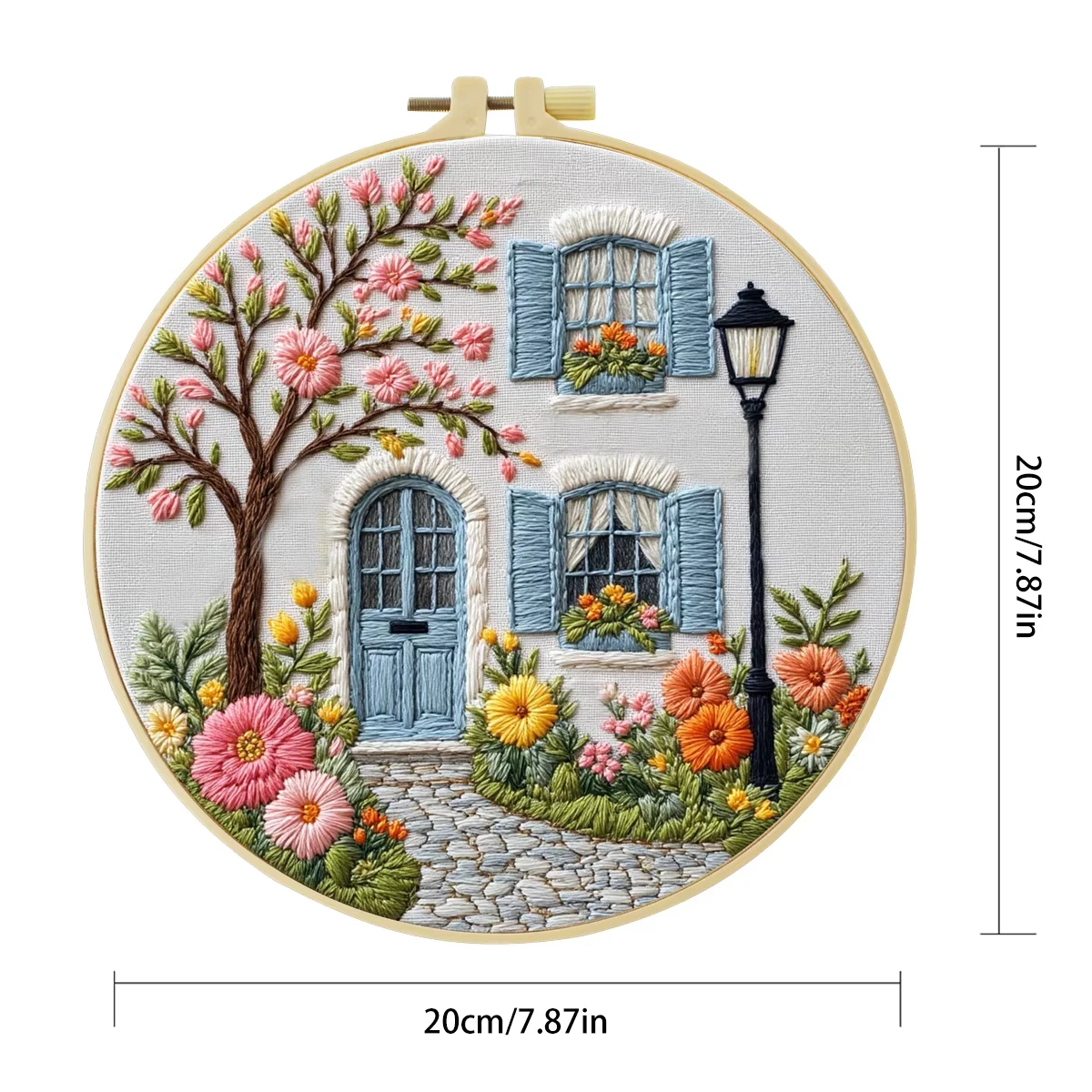 DIY Embroidery Starter Kit - 'Garden in Front of the Door' Art