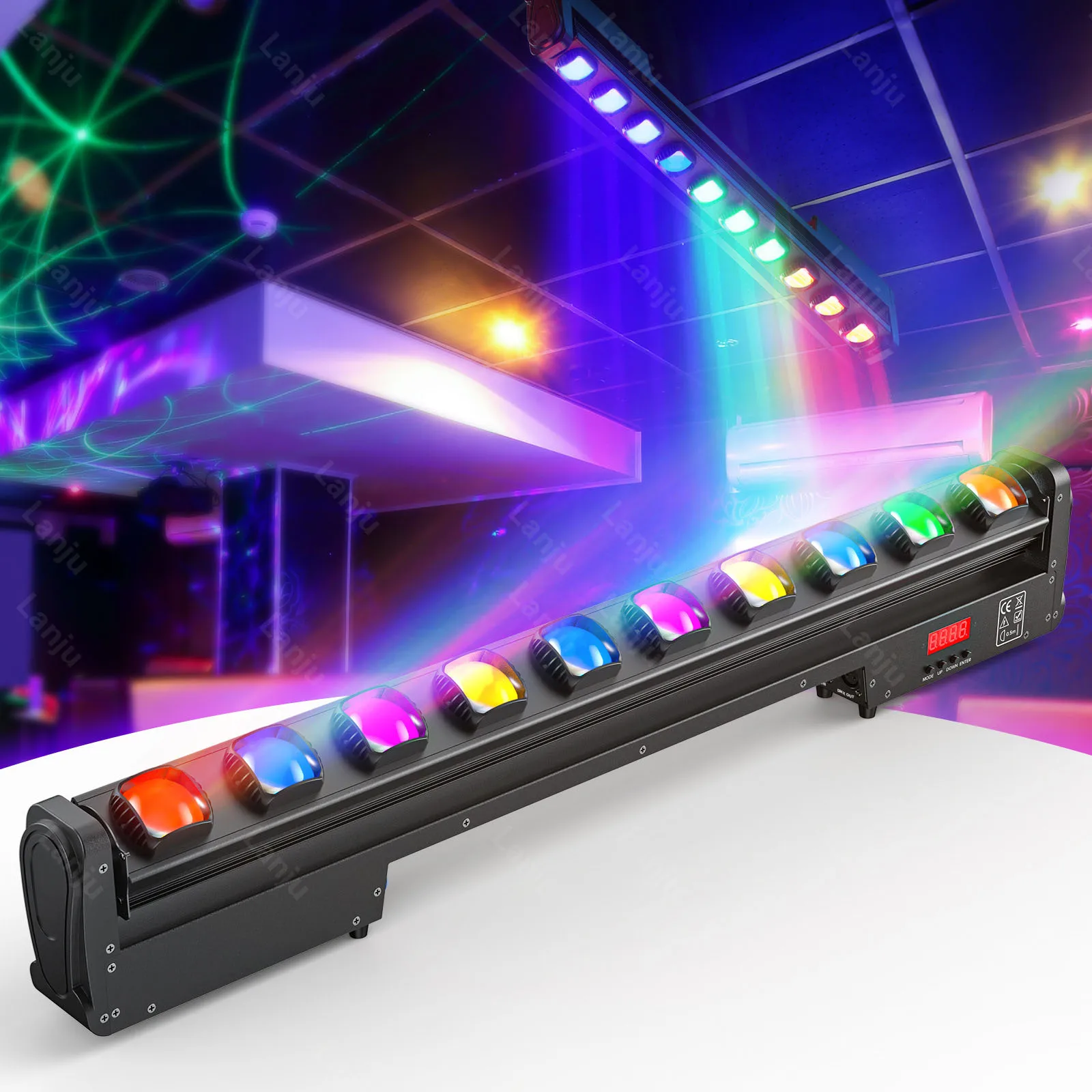

LED 10x25W Beam Moving Head Light DMX512 Full-Color 4In1 RGBW Dyeing Lights For Home Parties Dj Disco Wedding Wash The Wall Lamp