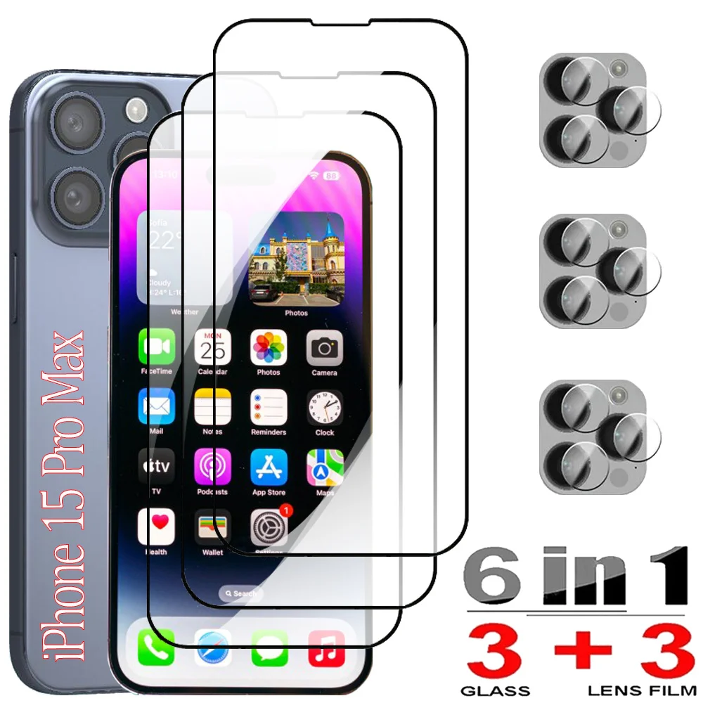 Hd Pellicola Protettiva Per Iphone 15 Pro Max Protezioni Per Lo Schermo Iphone15 Pro Max Vetro Temperato E Pellicola Del Lente Apple 15 Plus Screen Pr